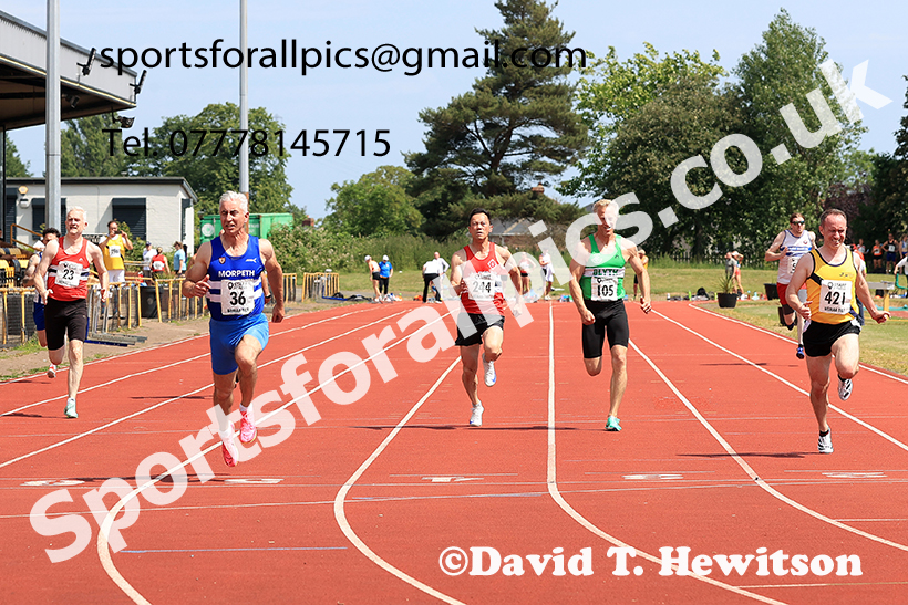 100 metres, 2025 NEMAA Track and Field, Monkton. Photo: David T. Hewitson/Sports for All Pics